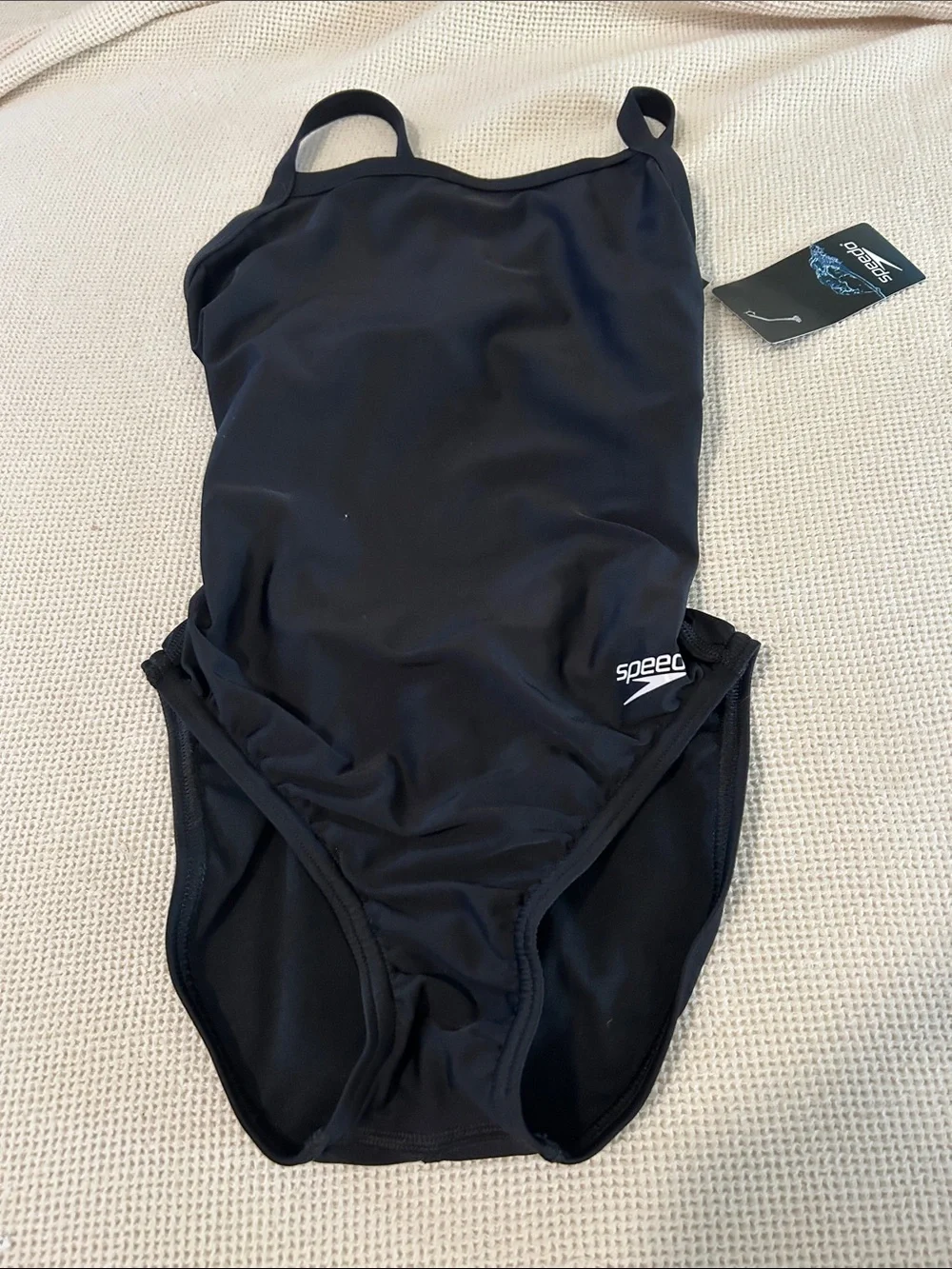 Speedo ProLt One piece Girls Youth Swimsuit, Black, Size 26Y, NWT